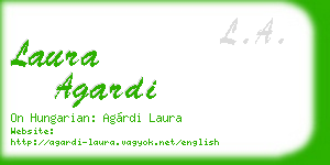 laura agardi business card
